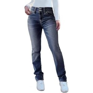 Flamingals Women's Denim Jeans Medium Blue Wash Bootcut Size M